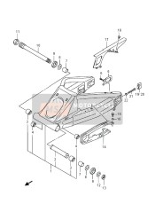 6100024F50YAP, Swingingarm Assy, Rear (Black), Suzuki, 0