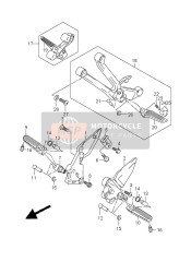 4370017G20, Footrest Assy, Pillion Lh, Suzuki, 0