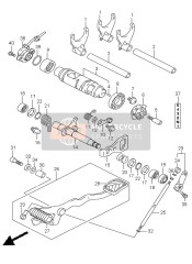 2551022H00, Shaft, Gear Shift, Suzuki, 0