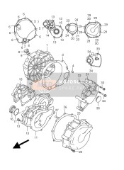 1136140F01, Cover, Engine Sprocket, Suzuki, 0