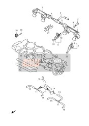 Tuyau de corps de papillon & Mixte (GSX-R600UF)