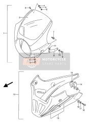 944700187033J, Cowling Set,  Under (Black), Suzuki, 1