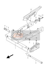 Bras oscillant arrière