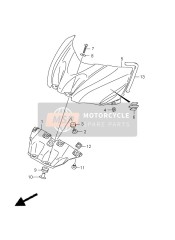 4429147H00YSF, Cover, Front (Blue), Suzuki, 0