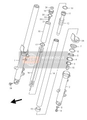 5110408F10, Damper Assy, Front Fork  Lh, Suzuki, 0