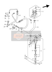 Maître-cylindre arrière (GSF1250A E21)