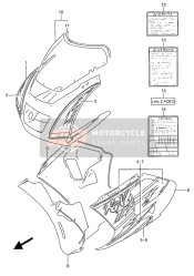 9440722E301LE, Cowling Assy, Under Rh (Blue), Suzuki, 0