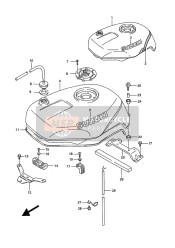 4453017E01, Bracket, Fuel Tank Rear, Suzuki, 0