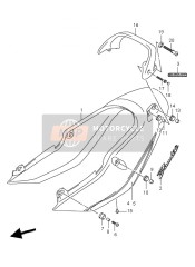 4551031F41YBD, Cover, Seat Tail (White), Suzuki, 0