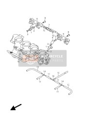 Tubo flessibile del corpo farfallato & Comune (GSX1300R E2)