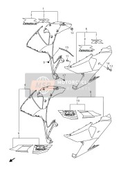 6868047H00ABT, Tape, Side Cowling Rh, Suzuki, 0