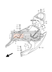 Couverture de queue de siège (SV650S-SU)