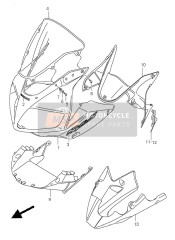 9440116G01YU7, Cowling Assy,Bo, Suzuki, 0