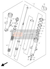 5110316G40, Damper Assy, Front Fork  Rh, Suzuki, 0