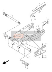 6100016G20, Swinging Arm Assy, Rear, Suzuki, 0