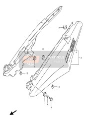 4550227G00YU7, Cover Assy, Seat Tail Lh   (Red), Suzuki, 0