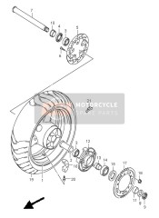 6411135F11019, Roue A Batons, Suzuki, 0