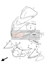 9440115H21YKZ, Cowling Assy,Bo, Suzuki, 0