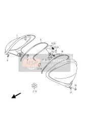 4417144H01YMD, Cover, Tank Side Rh  (Silver), Suzuki, 0