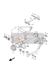 Bras oscillant arrière