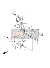 Levier de coussin arrière (GSR750 E21)