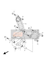 Palanca del cojín trasero (GSR750UE E21)