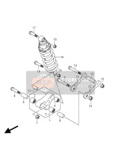 Palanca del cojín trasero (GSR750A E21)