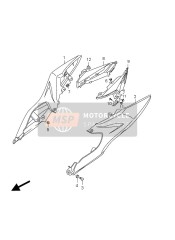 4761147H00Y4P, Cover, Frame Rear Rh (Gray), Suzuki, 0