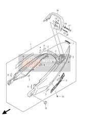 4550018H31YVB, Cover Assy,Seat Tail, Suzuki, 0