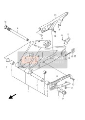 Bras oscillant arrière (GSX-R600UF E21)