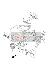 Bras oscillant arrière