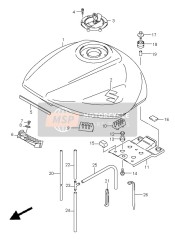 4410038G10YHG, Tank Assy, Fuel (Gray), Suzuki, 0