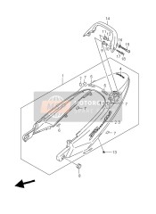 6817138G01FFP, Emblem, Seat Tail Cover,   L, Suzuki, 0