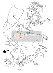 Parti per l'installazione del corpo della carenatura