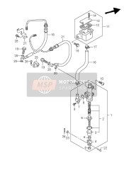 Hoofdremcilinder achter (GSF1250A-SA)