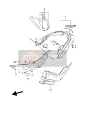 6317148G50YMF, Cover, Rear Fender Rh  (Yellow), Suzuki, 0