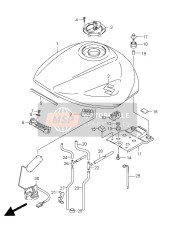 4410018H40YME, Tank Assy, Fuel (Orange), Suzuki, 0