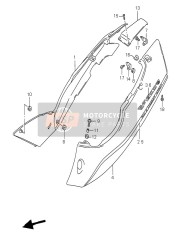 4720021E00163, Cover, Frame Lh (Yellow), Suzuki, 0