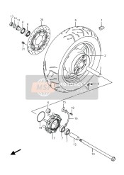 6411106J10019, Achterwiel, Suzuki, 0