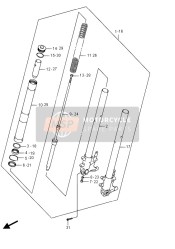 Ammortizzatore forcella anteriore (VZR1800 E02)