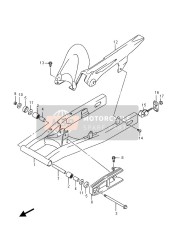 Bras oscillant arrière