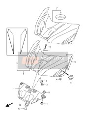 Cubierta frontal del tanque de combustible (GSX-R1000AUF)