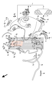 Serbatoio di carburante (Per YU1) (DL650A)