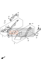 4721028K00, Frame Deksel, Suzuki, 1