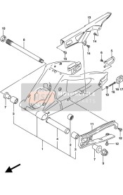 Bras oscillant arrière