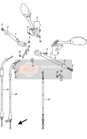 5830017K11, Cable Assy,Throttle No.2, Suzuki, 0