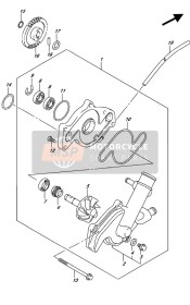 1741118K00, Gehaeuse. Wasserpumpe, Suzuki, 2