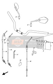 5830044H11, Gaskabel, Suzuki, 0