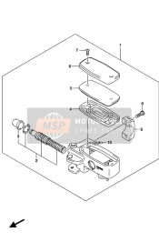 Hoofdremcilinder voor (VZR1800BZ E19)