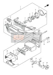 Lampe combinée arrière (Avec réflecteur)